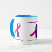 Krebs-Bewusstsein Tasse (Vorderseite Links)