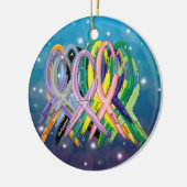 Krebs-Bewusstseins-Bänder Keramik Ornament (Links)