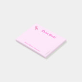 Krebs-Bewusstseins-Post-It - Brustkrebs Post-it Klebezettel (angewinkelt)