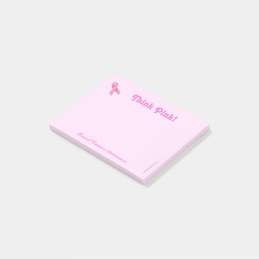 Krebs-Bewusstseins-Post-It - Brustkrebs Post-it Klebezettel (angewinkelt)