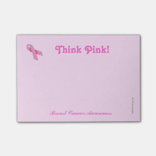 Krebs-Bewusstseins-Post-It - Brustkrebs Post-it Klebezettel