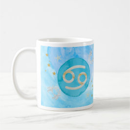 Krebs Blaue Wasserfarbe Astrologie Zodiac Signieru Kaffeetasse