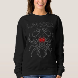Krebs Dark Astrologie | Minimaler Okkulter Zodiaku Sweatshirt