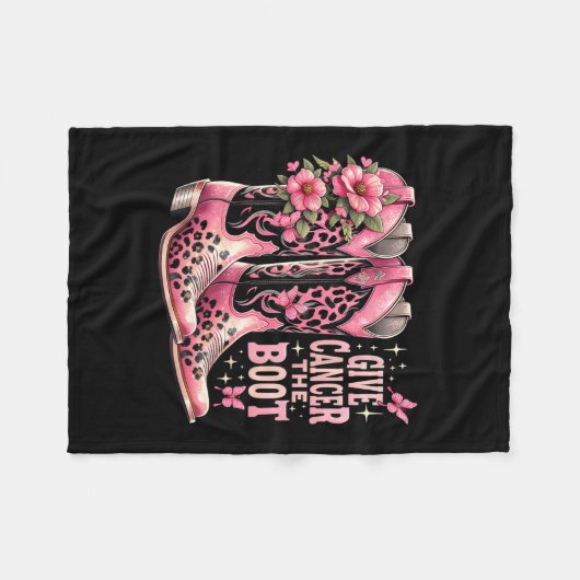 Krebs Das Cowgirl des Boot Westers stimuliert Brus Fleecedecke (Vorderseite (Horizontal))