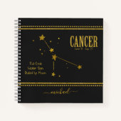 Krebs das Crab Star Zodiac Sign Notebook Notizblock (Vorderseite)