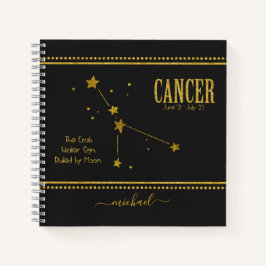 Krebs das Crab Star Zodiac Sign Notebook Notizblock
