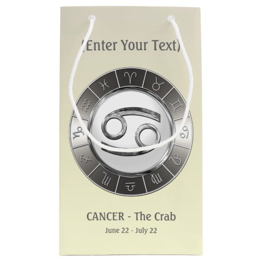 Krebs - das das Horoskop-Symbol der Krabbe Kleine Geschenktüte (Rückseite)