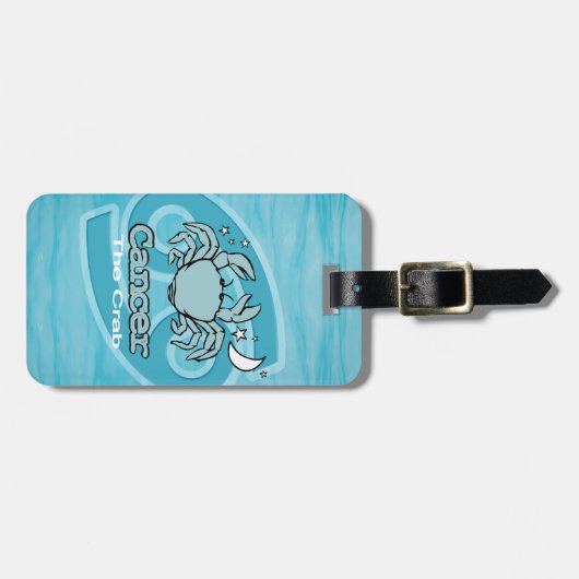 Krebs Das Krebshoroskop-ID-Gepäckanhänger Gepäckanhänger (Vorderseite horizontal)