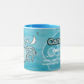 Krebs Das Krebswasser-Zeichen astrologische Tasse (Zentrum)