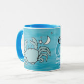 Krebs Das Krebswasser-Zeichen astrologische Tasse (Vorderseite Links)