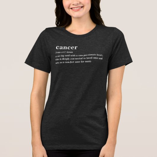 Krebs Definition Ästhetik Astrologie Geschenk Tri-Blend Shirt (Vorderseite)