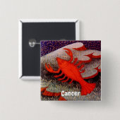 Krebs der Krebs Zodiac Geburt Party Button (Vorne & Hinten)