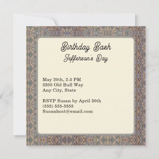 Krebs der Krebs Zodiac Geburt Party Einladung (Rückseite)