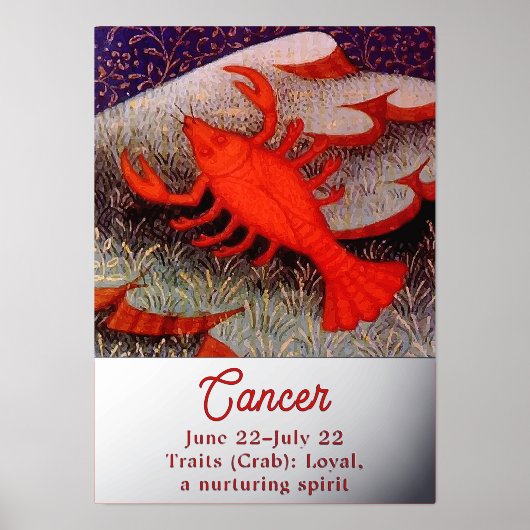 Krebs der Krebs Zodiac Geburt Party Foliendrucke (Vorderseite)