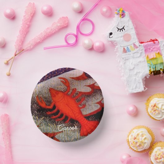 Krebs der Krebs Zodiac Geburt Party Pappteller (Party)