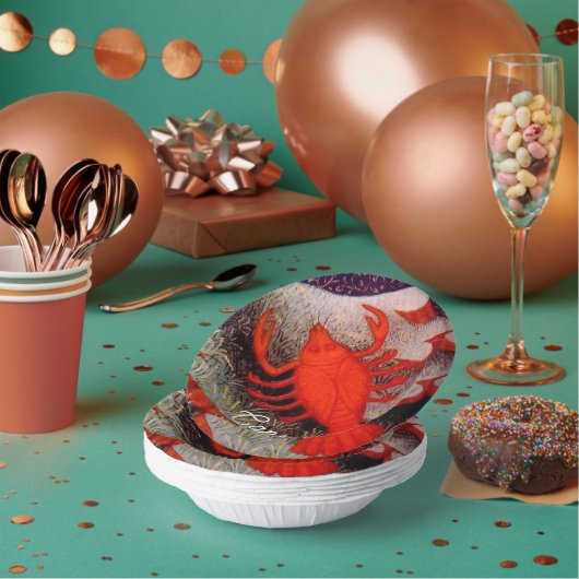 Krebs der Krebs Zodiac Geburt Party Pappteller (Multi)