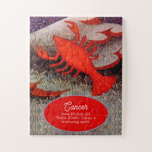 Krebs der Krebs Zodiac Geburt Party Puzzle (Vertikal)