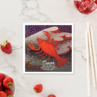 Krebs der Krebs Zodiac Geburt Party Serviette
