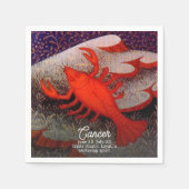 Krebs der Krebs Zodiac Geburt Party Serviette (Vorderseite)