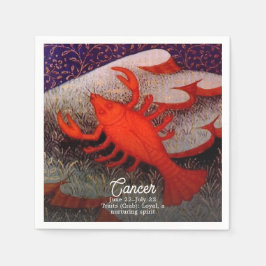 Krebs der Krebs Zodiac Geburt Party Serviette