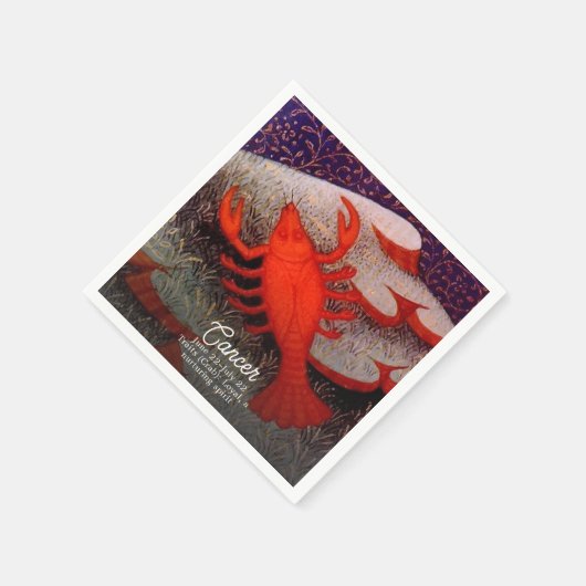 Krebs der Krebs Zodiac Geburt Party Serviette (Ecke)