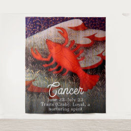 Krebs der Krebs Zodiac Geburt Party Wandteppich