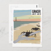 Krebs der Krebs Zodiac Postkarte (Vorne/Hinten)