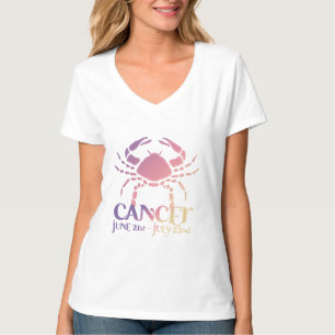 Krebs der Krebs Zodiac Zeichen Lila & rosa T-Shirt