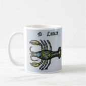 Krebs der Krebse, Vintages Zeichen des Geschlechts Kaffeetasse (Links)