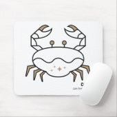 Krebs der Krebserkrankung personalisierter Schwarz Mousepad (Mit Mouse)