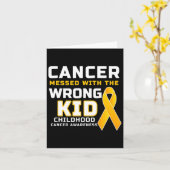 Krebs, der mit dem falschen Kid Childhood Cancer v Karte (Gelbe Blume)
