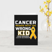 Krebs, der mit dem falschen Kid Childhood Cancer v Karte (Gelbe Blume)