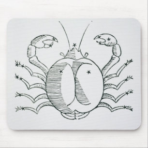Krebs (die Krabbe) eine Illustration vom Mousepad