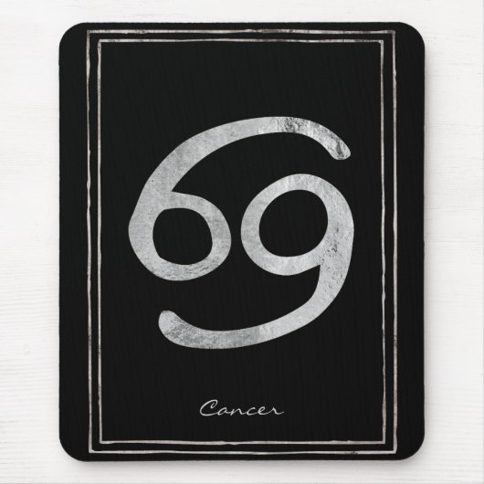 Krebs die Krabbe hammered silber stilisierte Astro Mousepad (Vorne)