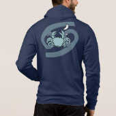 Krebs Die zodiakblaue Herren packen die Jacke Hoodie (Rückseite)