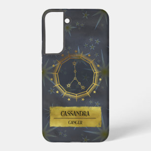 Krebs Dunkler Zodiak Astrologie: Schwarz & Gold Samsung Galaxy Hülle