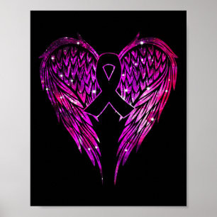 Krebs Engel wings Brustkrebs und häusliche Harnweg Poster