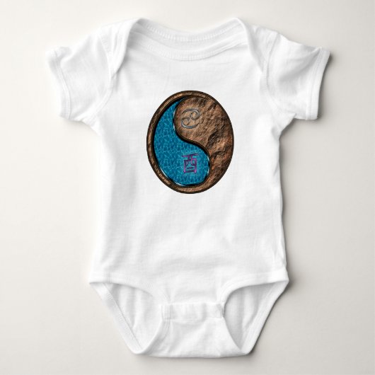 Krebs & Erde Hahn Baby Strampler (Vorderseite)