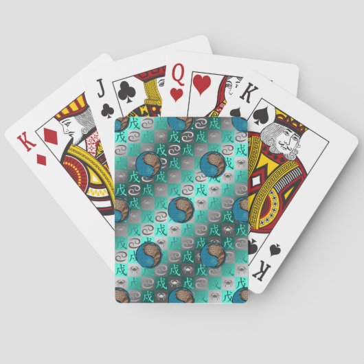 Krebs & Erde Hund Classic Spielkarten (Rückseite)
