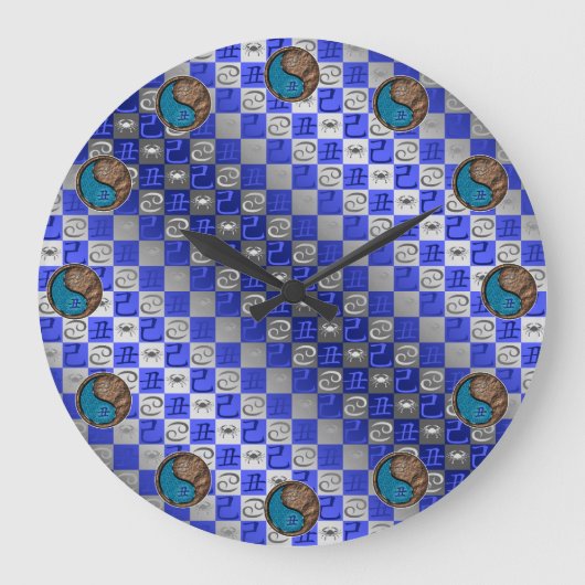Krebs & Erde Ochse Große Wanduhr (Vorderseite)