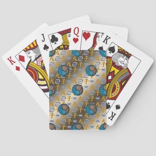 Krebs & Erde Ratte Spielkarten (Rückseite)