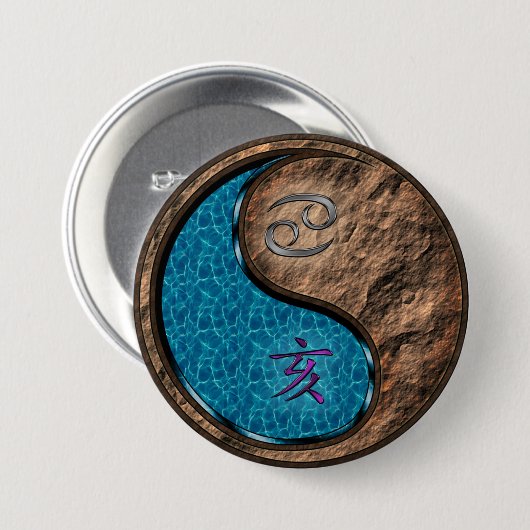 Krebs & Erde Schwein Button (Vorne & Hinten)