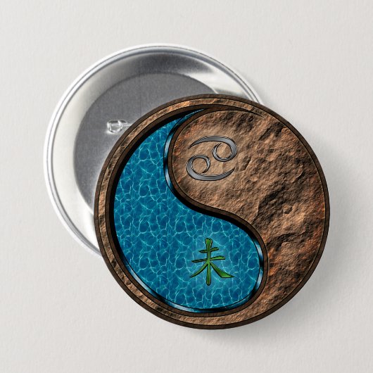 Krebs & Erde Ziege Button (Vorne & Hinten)