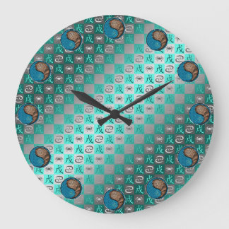 Krebs & Erdhund Große Wanduhr