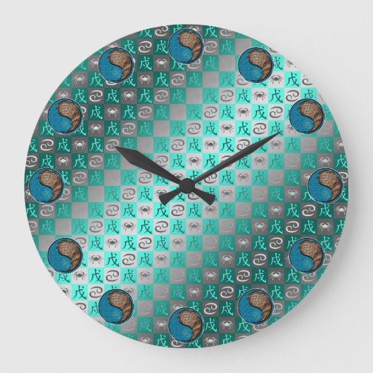 Krebs & Erdhund Große Wanduhr (Vorderseite)