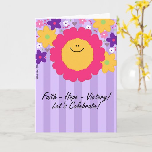 Krebs-Erlass-Feier Karte (Gelbe Blume)