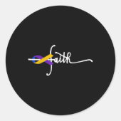 Krebs-Fantasie-Ribbon-Kriegerkrebs Runder Aufkleber (Vorderseite)