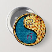 Krebs & Feuer Hahn Button (Vorne & Hinten)