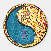 Krebs & Feuer Hahn Magnet (Vorne)