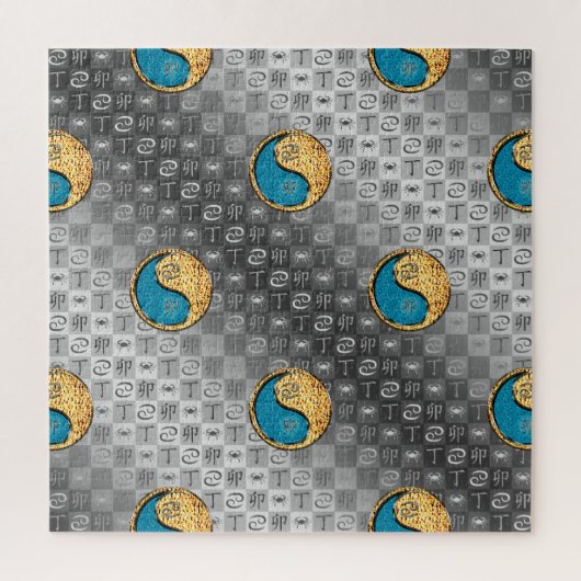 Krebs & Feuer Kaninchen Puzzle (Vertikal)